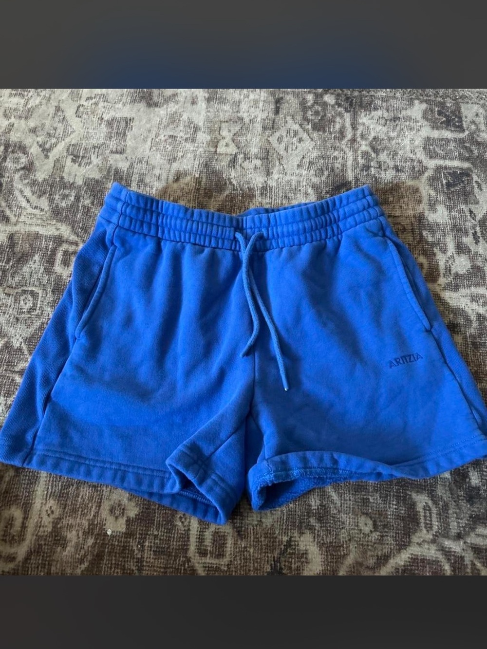 Aritzia Royal Blue Terry Drawstring Athletic Shorts